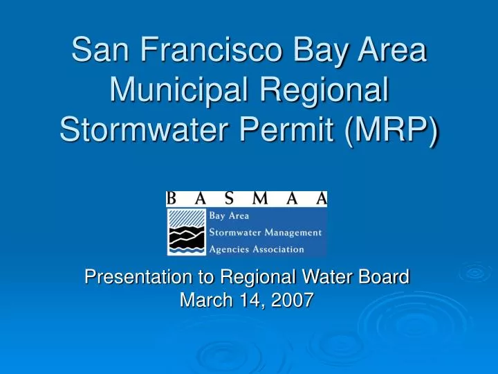 san francisco bay area municipal regional stormwater permit mrp