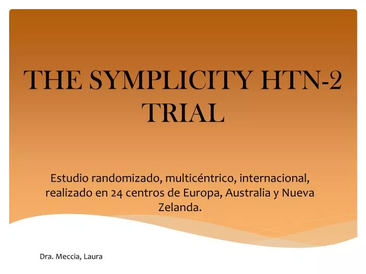 the symplicity htn 2 trial