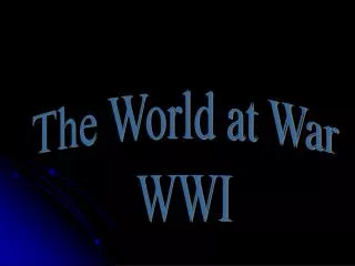 The World at War WWI