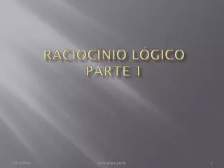 racioc nio l gico parte 1