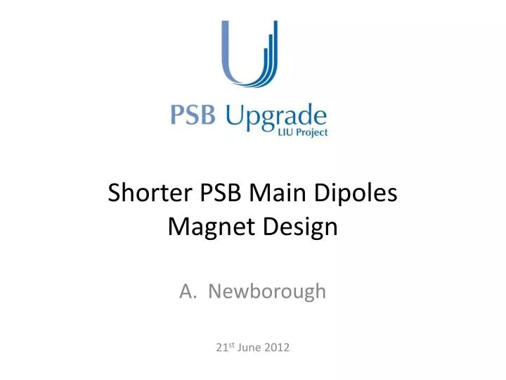 shorter psb main dipoles magnet design