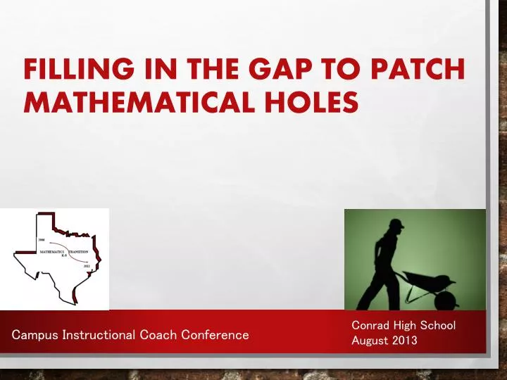 filling in the gap to patch mathematical holes