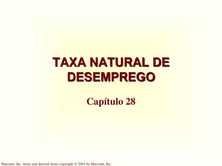 taxa natural de desemprego