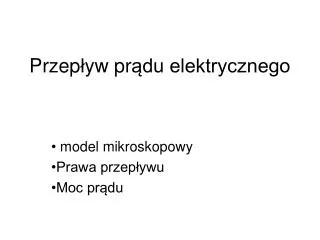 przep yw pr du elektrycznego