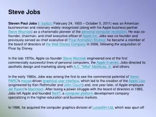 Steve Jobs