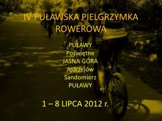 iv pu awska pielgrzymka rowerowa