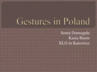 Gestures in Poland