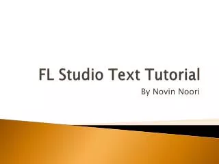 FL Studio Text Tutorial