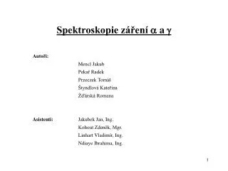 spektroskopie z en a a g