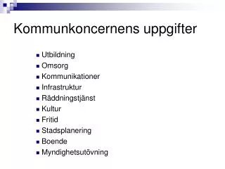 kommunkoncernens uppgifter