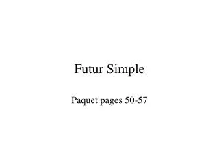 futur simple