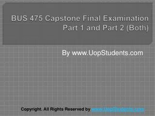 BUS 475 Capstone Part 1 and Part 2