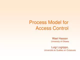 process model for access control