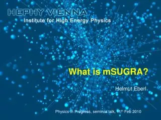What is mSUGRA?