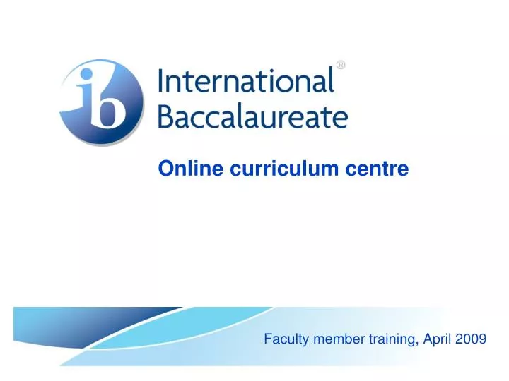 online curriculum centre