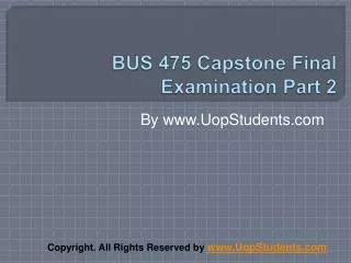BUS 475 Capstone Part 2