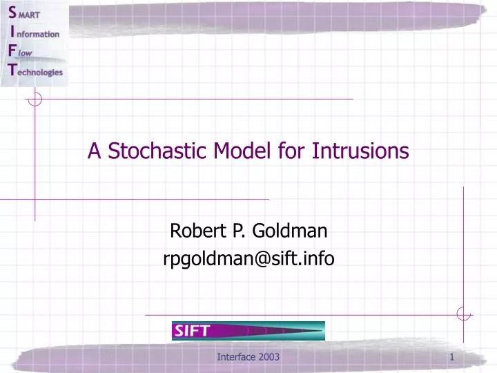 a stochastic model for intrusions