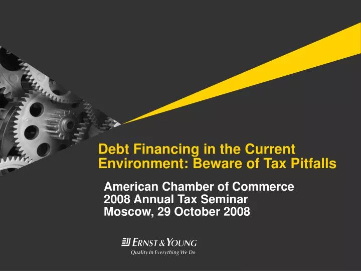 debt financing in the current environment beware of tax pitfalls