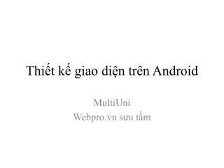 thi t k giao di n tr n android
