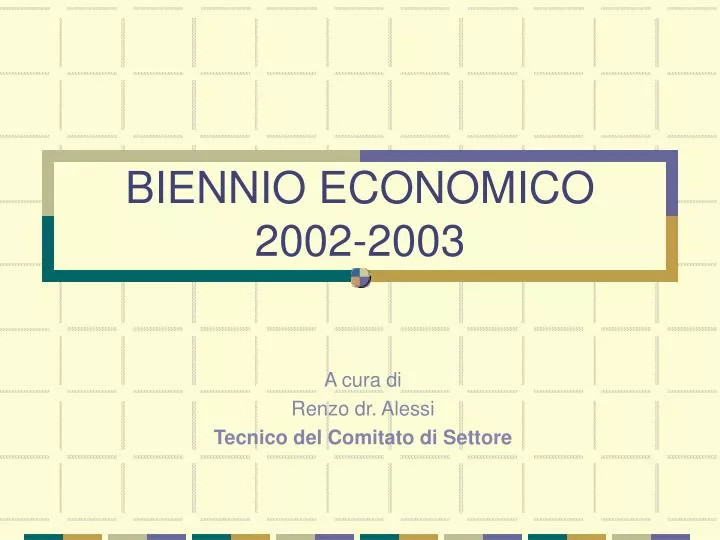 biennio economico 2002 2003