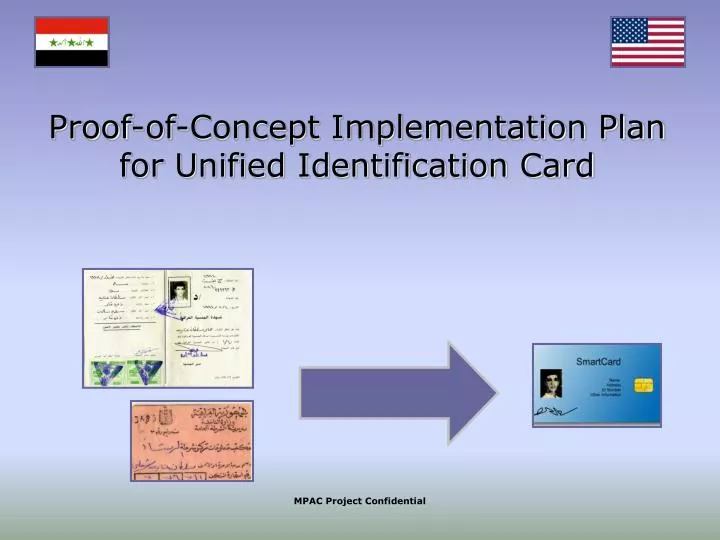 proof of concept implementation plan for unified identification card