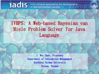 IVHPS: A Web-based Bayesian van Hiele Problem Solver for Java Language