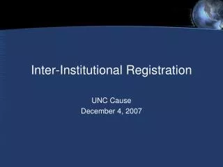 Inter-Institutional Registration