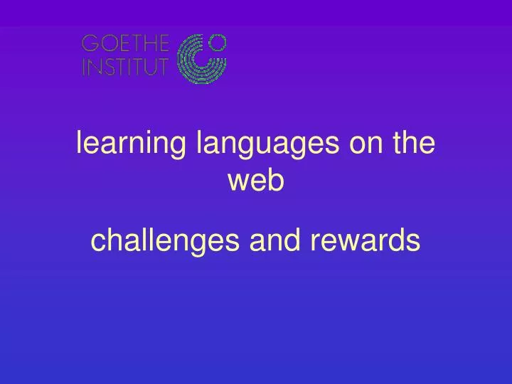 learning languages on the web