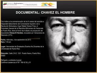 documental chavez el hombre