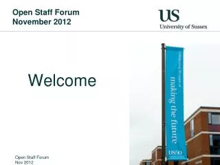 Open Staff Forum November 2012