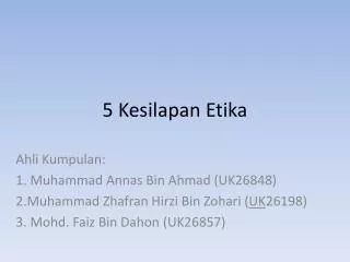 5 kesilapan etika