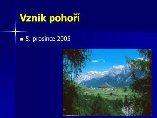 vznik poho