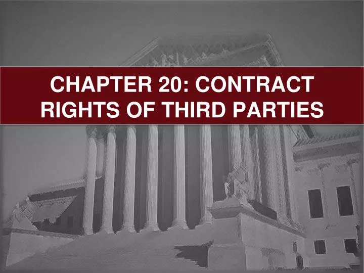 chapter 20 contract rights of third parties