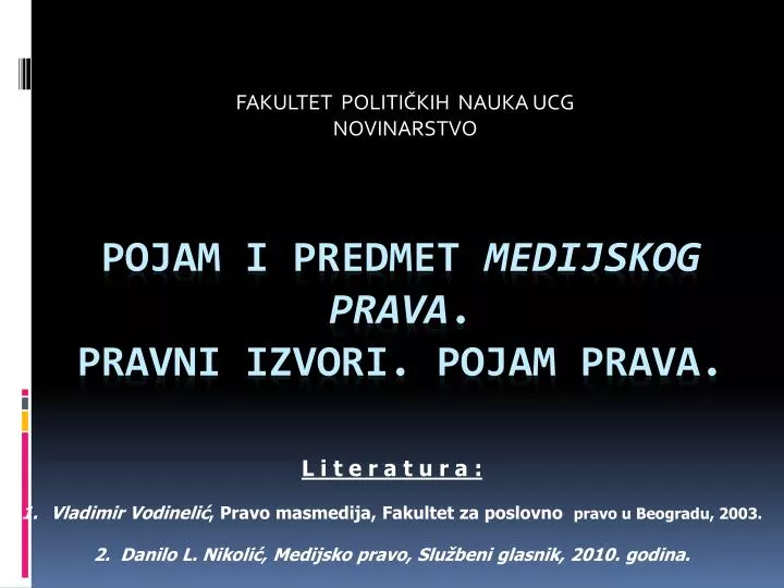 fakultet politi kih nauka ucg novinarstvo