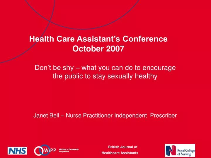 health care assistant s conference october 2007