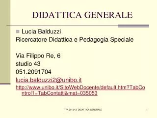 didattica generale