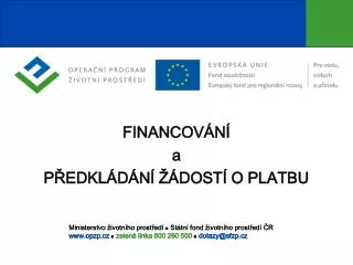 financov n a p edkl d n dost o platbu