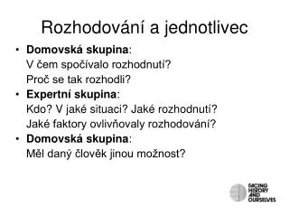 rozhodov n a jednotlivec