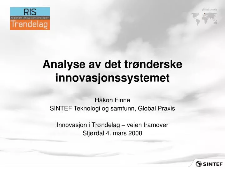 analyse av det tr nderske innovasjonssystemet