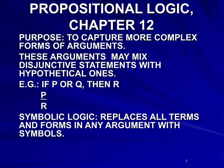 propositional logic chapter 12