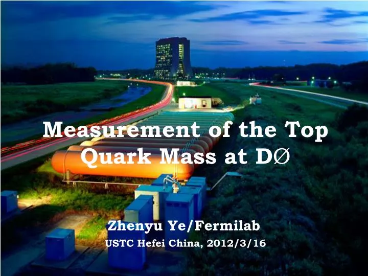 measurement of the top quark mass at d