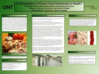 Is Consumption of Frozen Food Detrimental to Health?