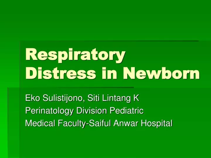 respiratory distress in newborn