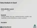 Data Analysis in Excel - slide 1