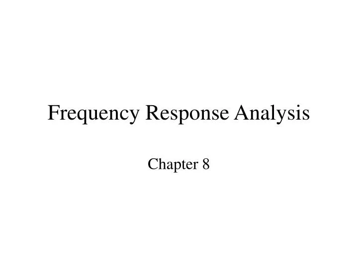 frequency response analysis