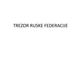trezor ruske federacije