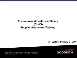 Environmental Health and Safety (EH&amp;S) Supplier Awareness Training