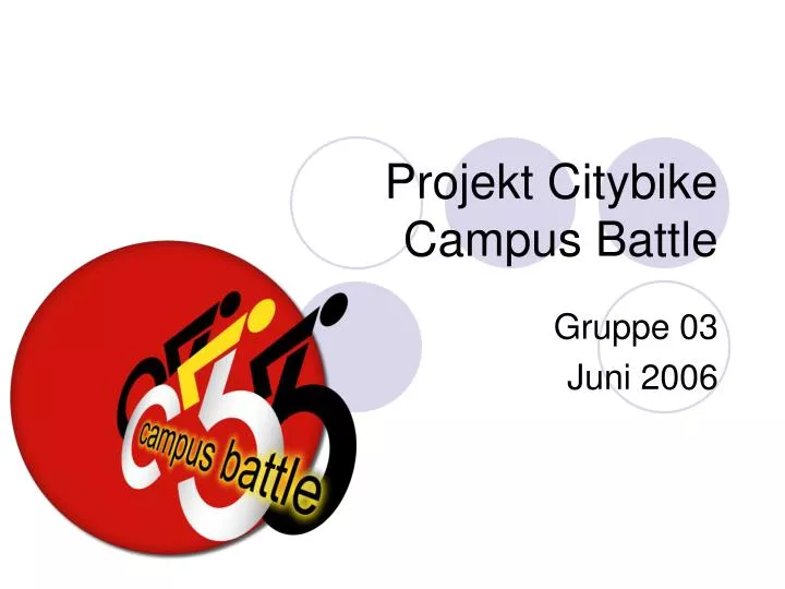 projekt citybike campus battle