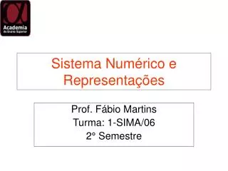 sistema num rico e representa es