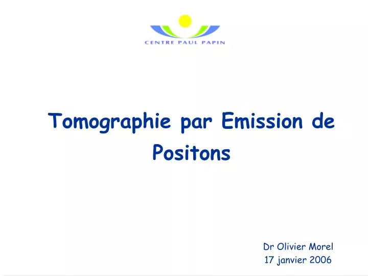 tomographie par emission de positons